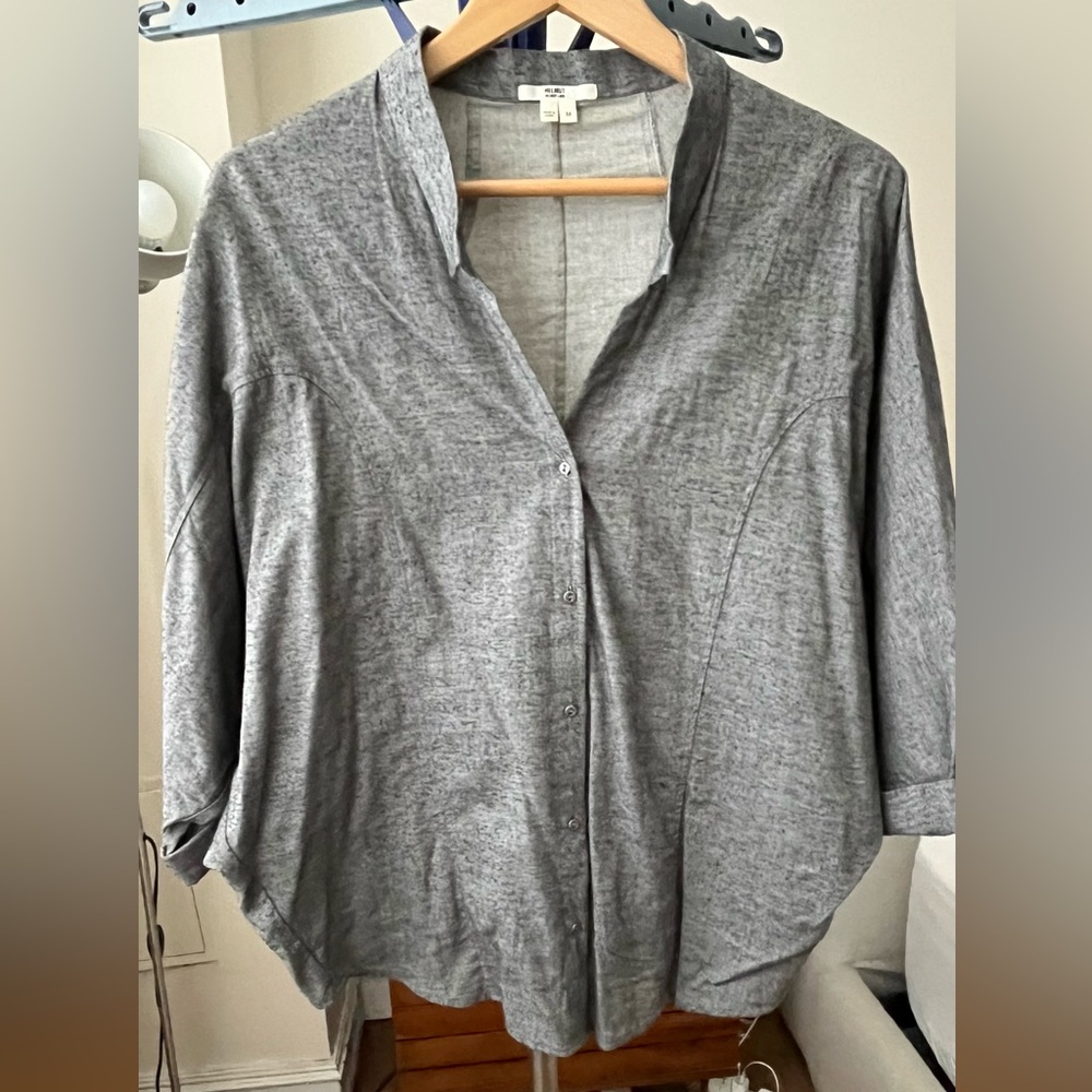 Helmut Lang // Grey Flannel Top // M
